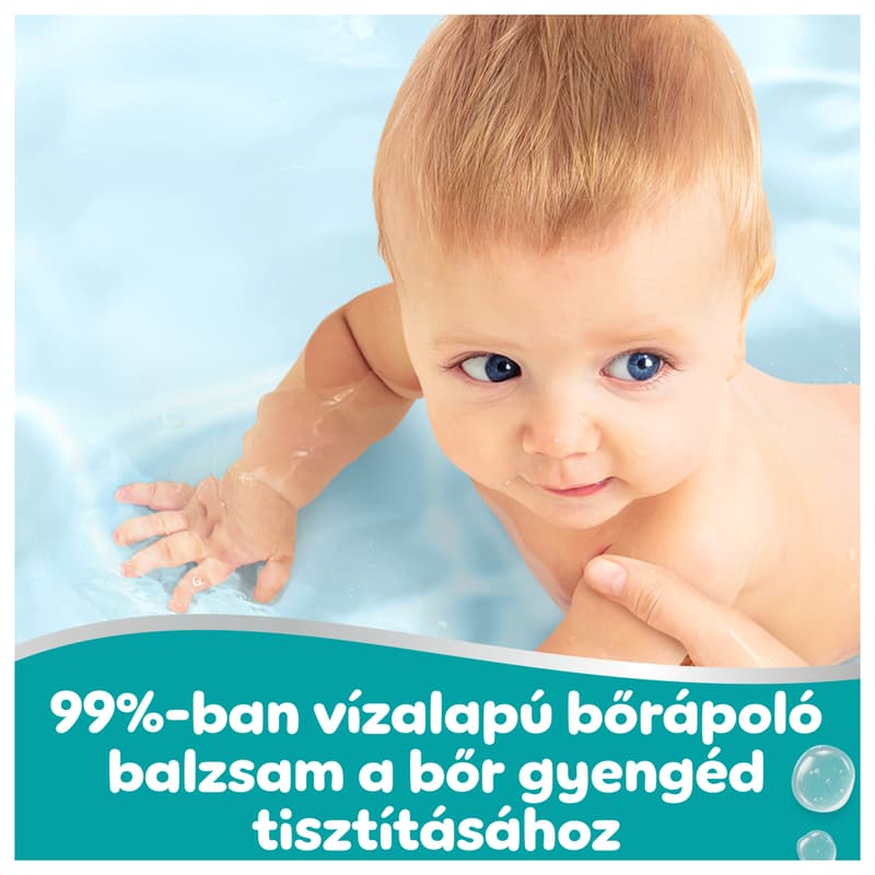 Pampers 99% Water Baby Nedves Törlőkendő, 6x60 db, 360 db