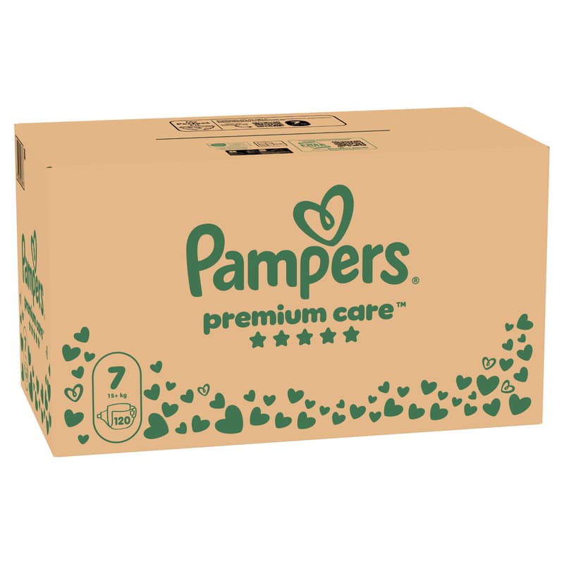 Pampers Premium Care Pelenka, Havi Pelenkacsomag, Méret: 7 (15+ kg) 120 db