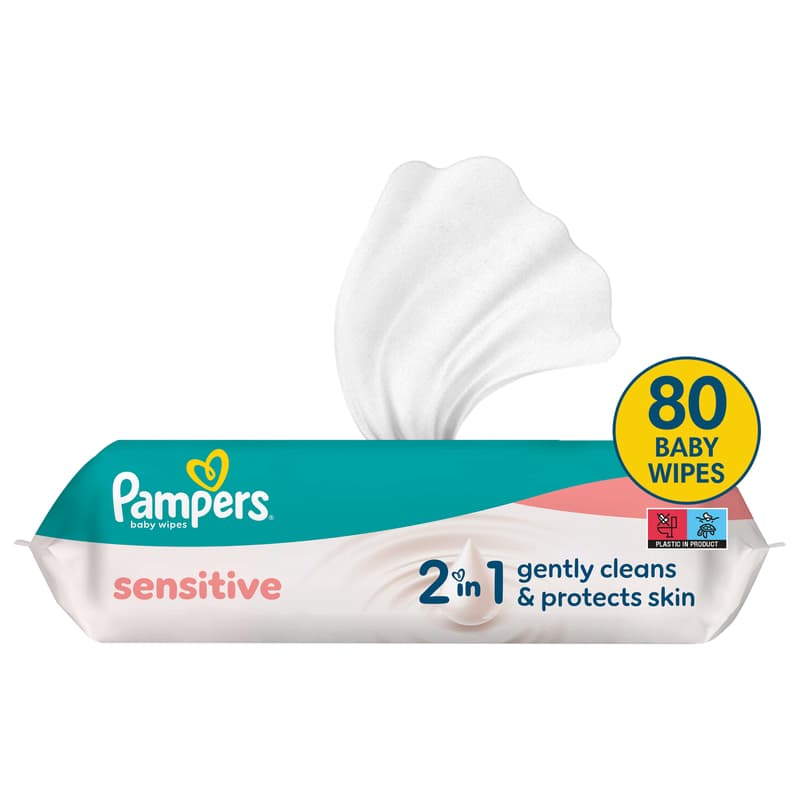 Pampers Sensitive Baby Nedves Törlőkendő, 80 db