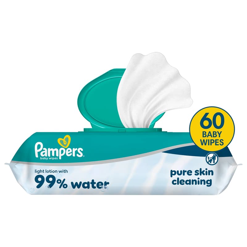 Pampers 99% Water Baby Nedves Törlőkendő, 60 db
