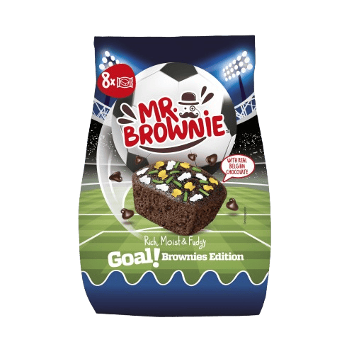 Mr. Brownie with belgian chocolate and sugar decorations