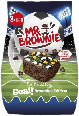 Mr. Brownie with belgian chocolate and sugar decorations