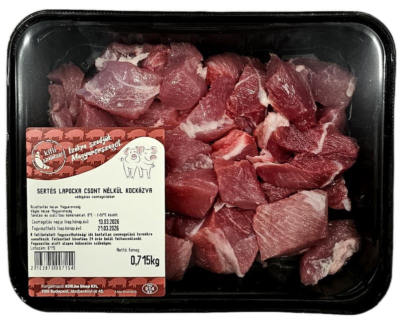 Kifli Pork shoulder boneless, cubed