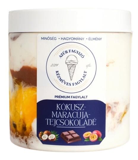 Azúr Coconut–Passion Fruit–Milk Chocolate ice cream