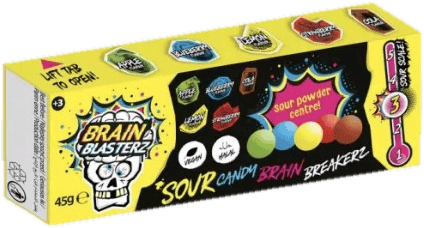 Brain Blasterz Breakerz Savanyú kemény cukorka savanyú por töltelékkel