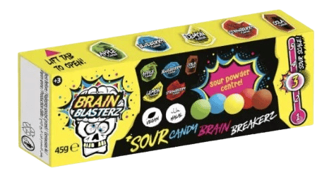 Brain Blasterz Breakerz Savanyú kemény cukorka savanyú por töltelékkel