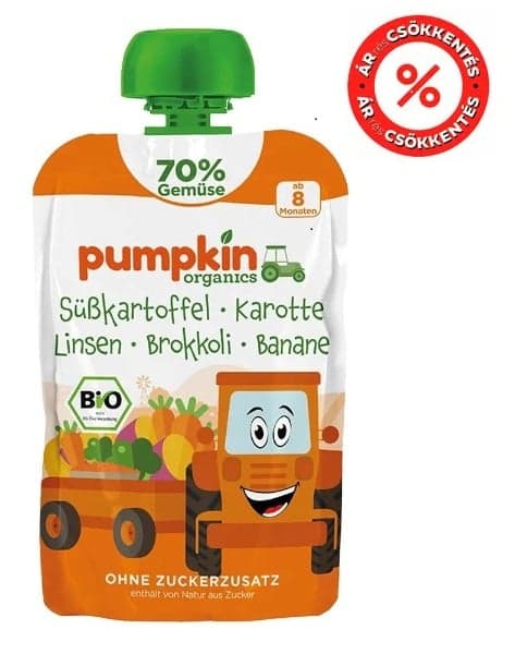 Pumpkin Organics Organic Sweet Potato, Carrot, Lentil, Broccoli, Banana 8 months+ (70%)