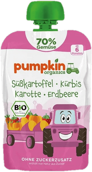Pumpkin Organics Organic Sweet Potato, Pumpkin, Carrot, Strawberry 6 months+ (70%)