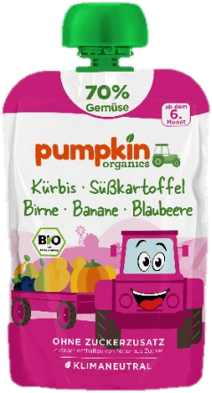 Pumpkin Organics Organic Pumpkin, Sweet Potato, Pear, Banana, Blueberry Purée 6 months+ (70%)