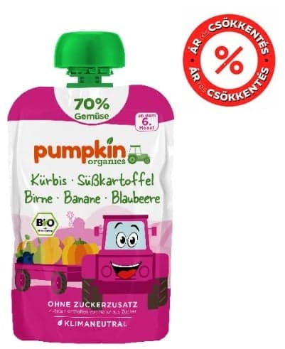 Pumpkin Organics Organic Pumpkin, Sweet Potato, Pear, Banana, Blueberry Purée 6 months+ (70%)