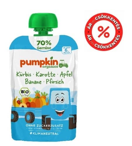 Pumpkin Organics Organic Pumpkin, Carrot, Apple, Banana, Peach Purée 6 months+ (70%)