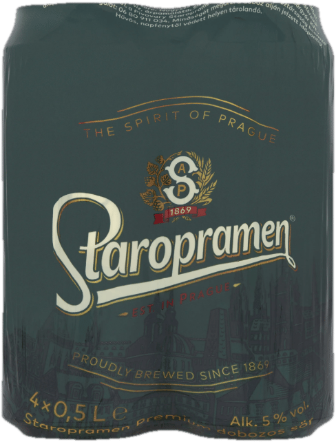 Staropramen doboz 0,5l x 4 shrink