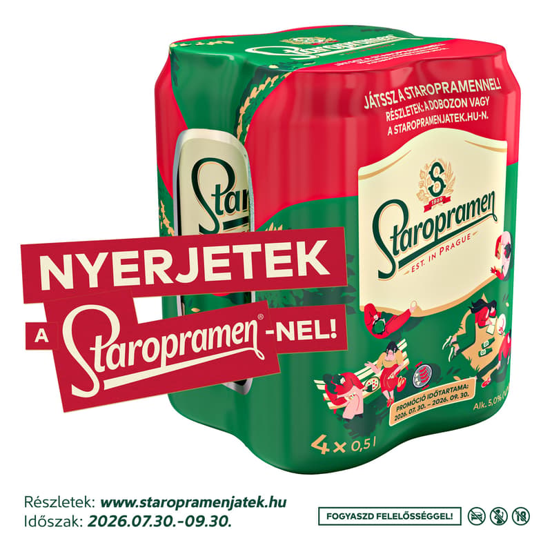 Staropramen doboz 0,5l x 4 shrink