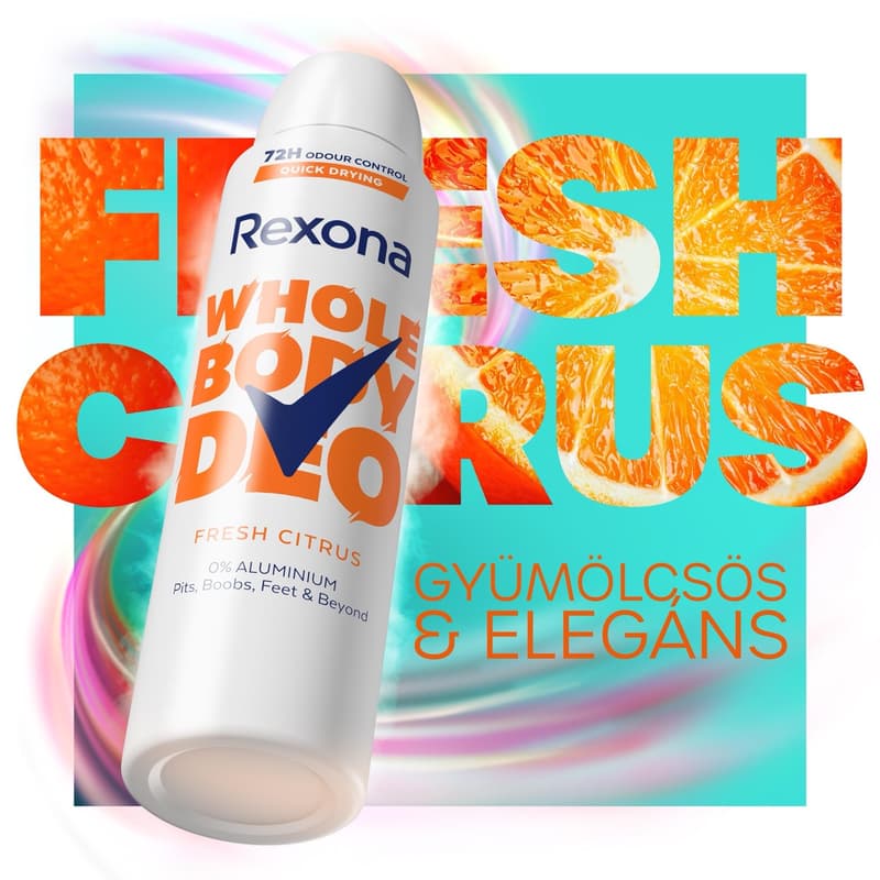 Rexona All Over Body Deodorant with Fresh Lemon scent, 150 ml