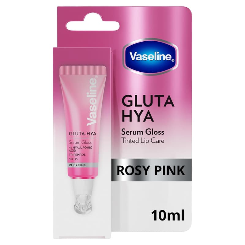 Vaseline Rosy Pink Serum Gloss Tinted Lip Care 10 ml