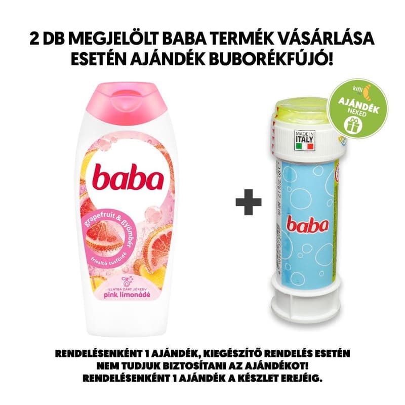 Baba Pink Lemonade Refreshing Shower Gel with Grapefruit and Ginger Scent 400 ml