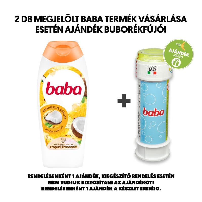Baba Tropical Lemonade Refreshing Shower Gel with Pineapple and Coconut Scent 400 ml