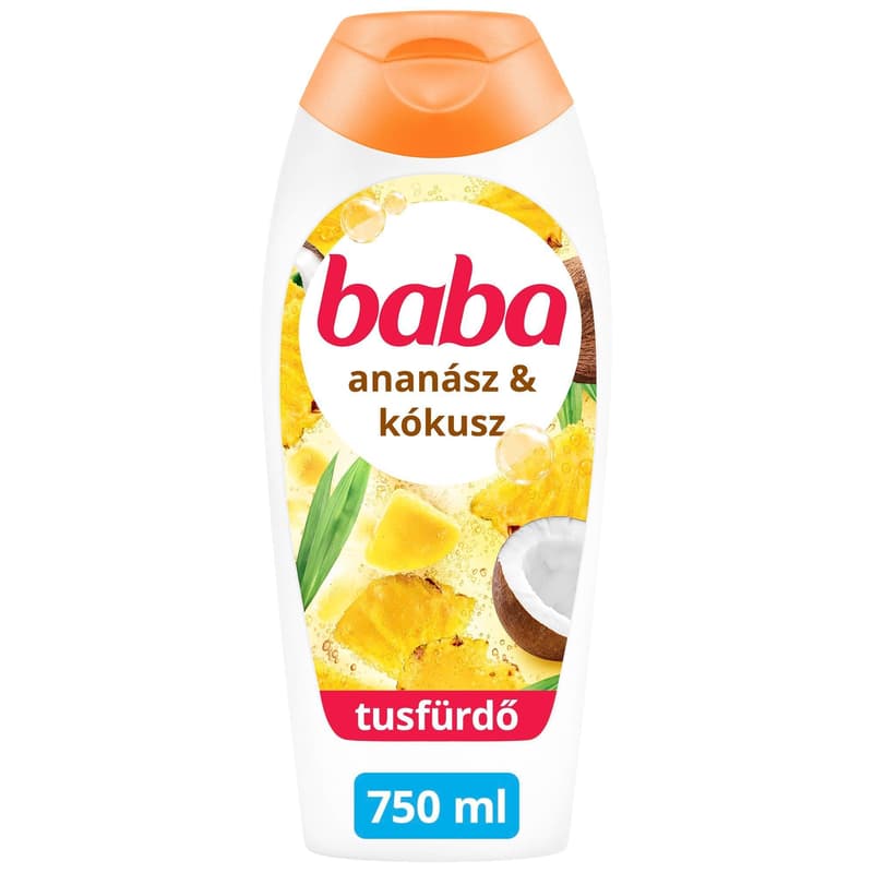 Baba Tropical Lemonade Refreshing Shower Gel with Pineapple and Coconut Scent 750 ml