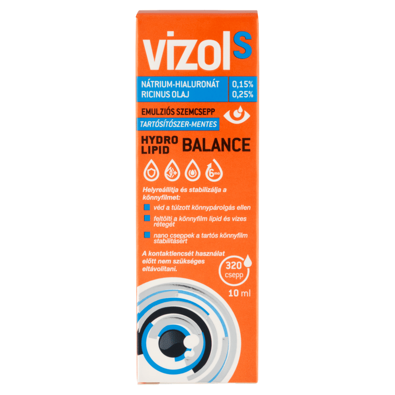 Vizol S Hydro Lipid Balance szemcsepp 10ml