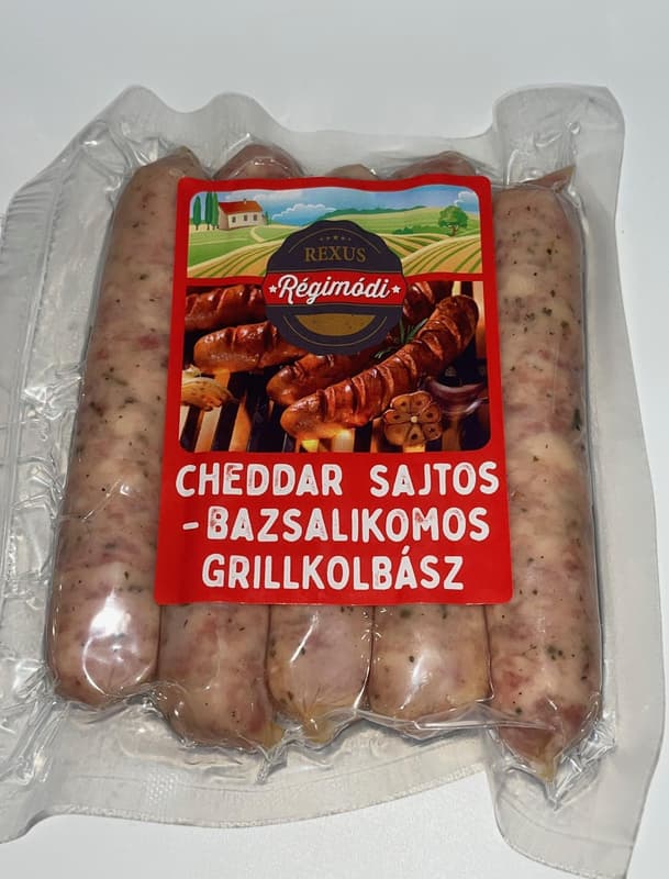 Régimódi cheddar cheese and basil grilled sausage 250 g