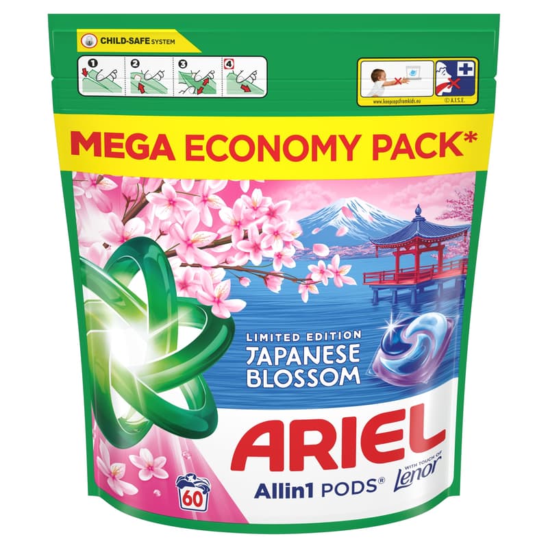 Ariel All-in-1 PODS+ Mosókapszula Japanese Blossom 60 db