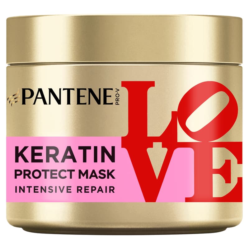Pantene Robert Indiana Love Edition Intensive Repair Keratin Protect Hajpakolás, 300 ml