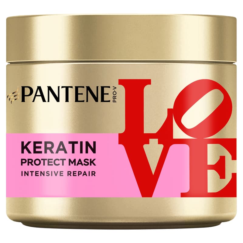 Pantene Robert Indiana Love Edition Intensive Repair Keratin Protect Hajpakolás, 300 ml