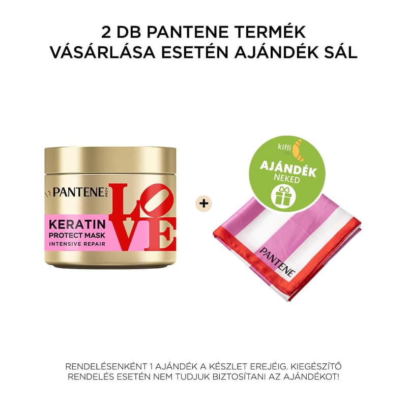 Pantene Robert Indiana Love Edition Intensive Repair Keratin Protect Hajpakolás, 300 ml