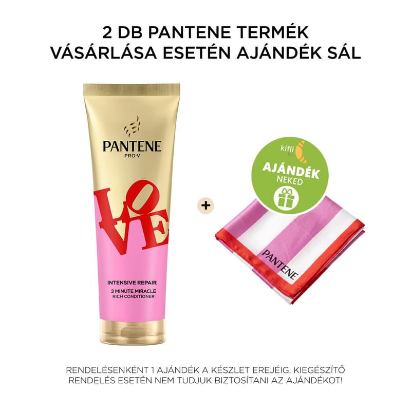 Pantene Robert Indiana Love Edition Intensive Repair 3 Minute Miracle Balzsam, 220 ml