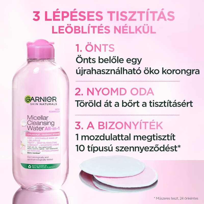 GARNIER MICELLAR CLEANSING WATER ALL-IN-1 cleansing solution