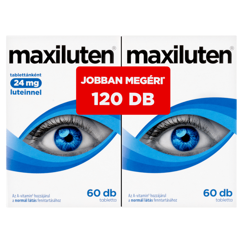 Maxiluten Lutein tabletta duopack 60+60 db