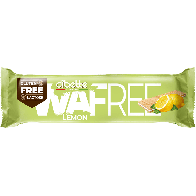 Dibette WAFREE Lemon cream filled wafer slice with fructose 19g gluten-free, lactose-free