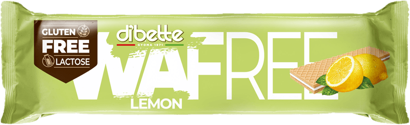 Dibette WAFREE Lemon cream filled wafer slice with fructose 19g gluten-free, lactose-free