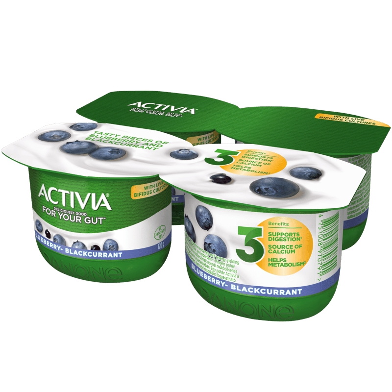 Danone Activia áfonyás-feketeribizlis élőflórás joghurt (4x120g)