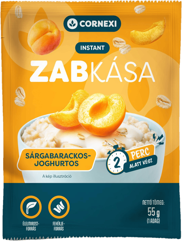 Cornexi zabkása sárgabarackkal + joghurttal