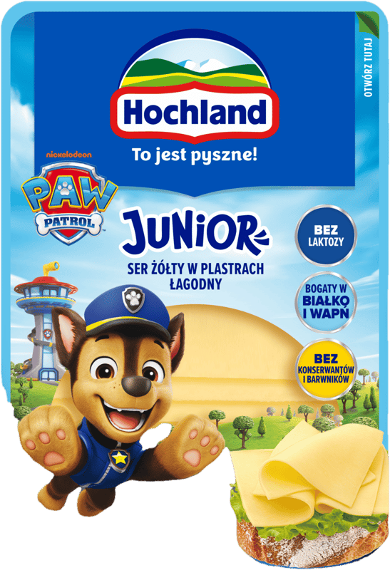 Hochland Junior sliced cheese, in Paw Patrol packaging (assorted) 135 g