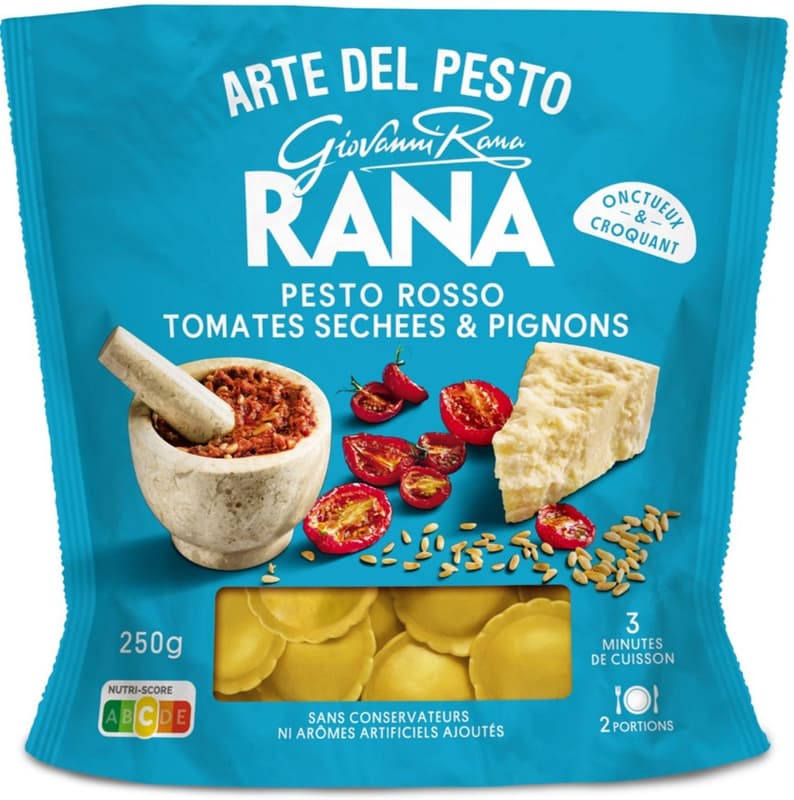Rana pesto ravioli with sun-dried tomatoes and pine nuts 250g