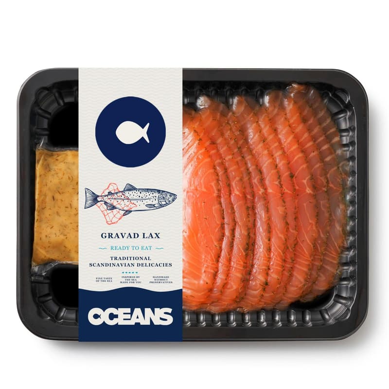 OCEANS Gravlax, honey-mustard dressing