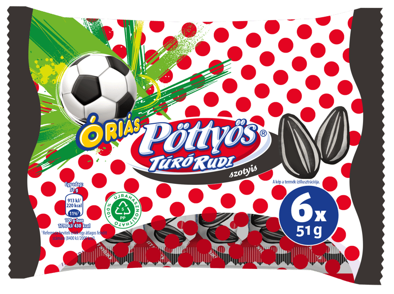 Pöttyös TR Roasted & Salted Sunflower Seeds 6×51 g