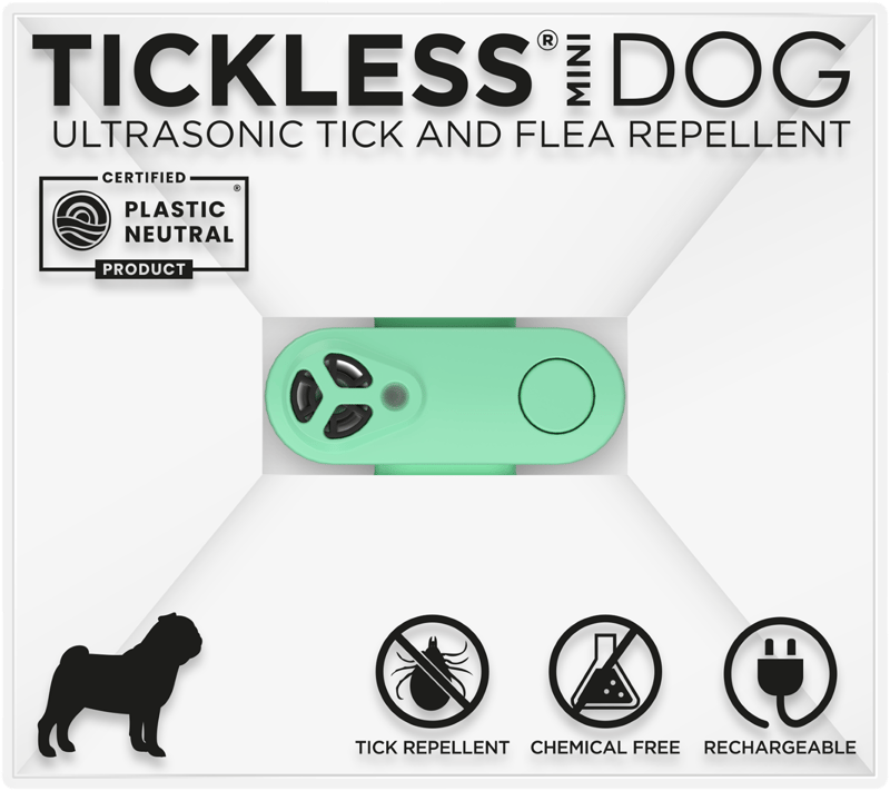 TICKLESS MINI DOG Mint Green Ultrasonic Tick Repeller
