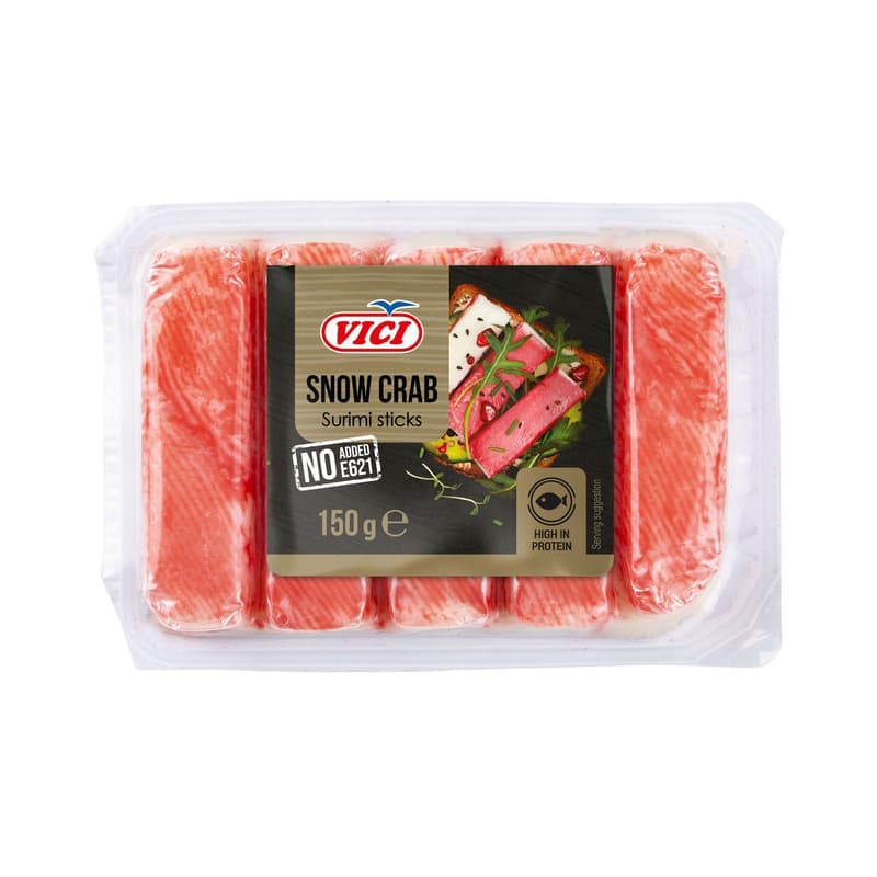 Vac chilled surimi sticks 'Snowcrab', red, 20x150g