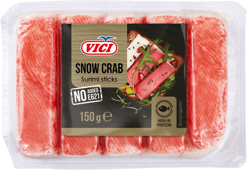 Vac chilled surimi sticks 'Snowcrab', red, 20x150g