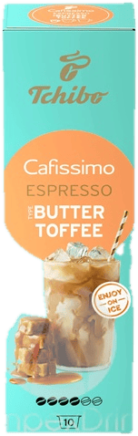 Tchibo Cafissimo espresso coffee capsule with butter caramel flavor