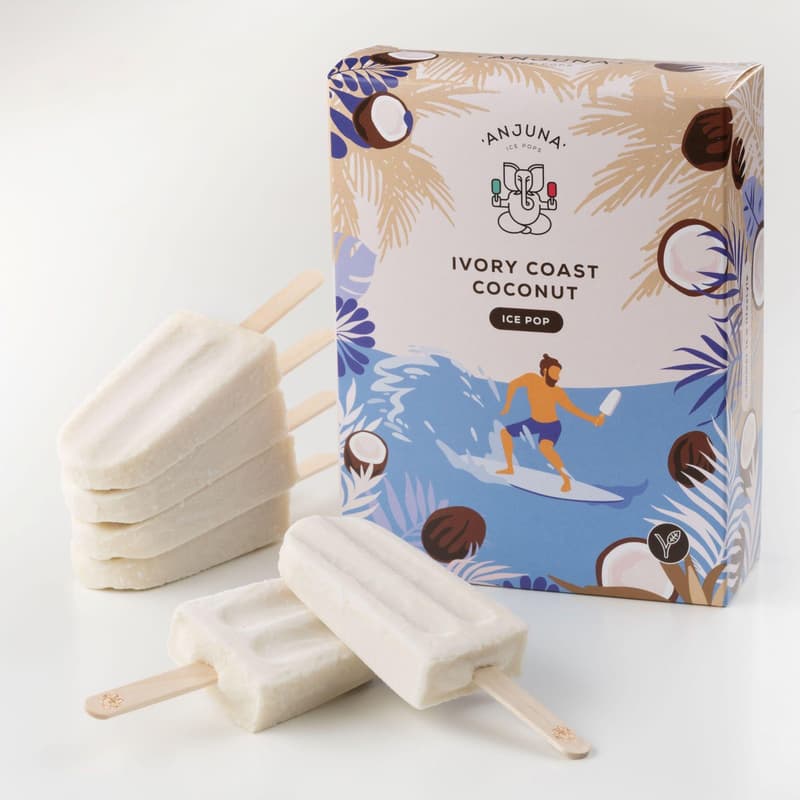 ANJUNA Ivory Coast Coconut ice pop multipack