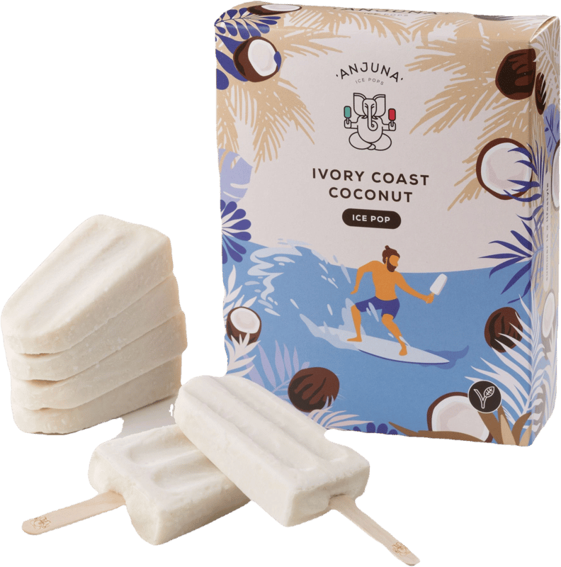 ANJUNA Ivory Coast Coconut ice pop multipack