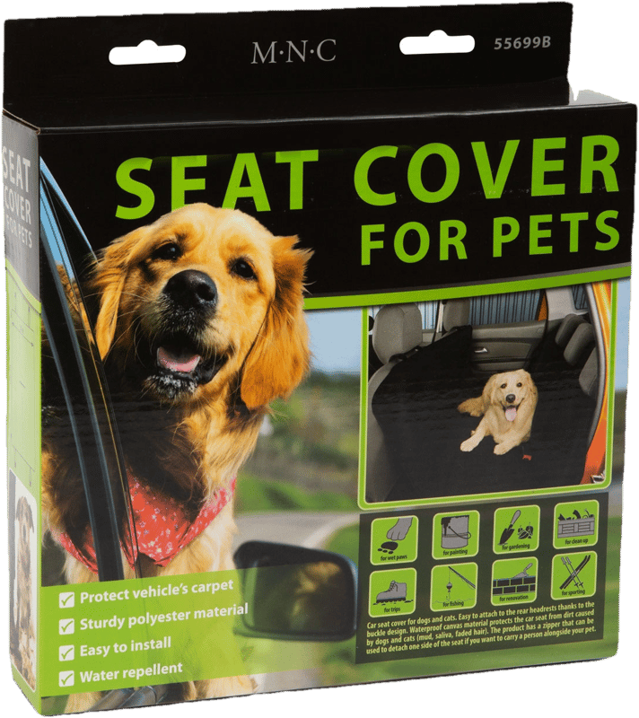 Rear seat protector cover black 130 x 160 cm