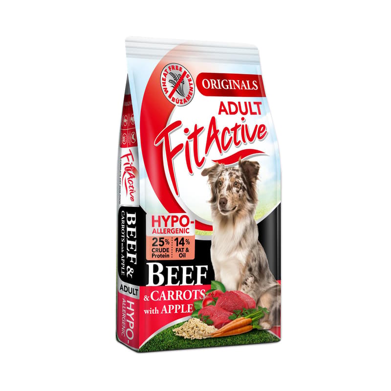 FitActive ORIGINALS búzamentes, hipoallergén eledel felnőtt kutyáknak marha