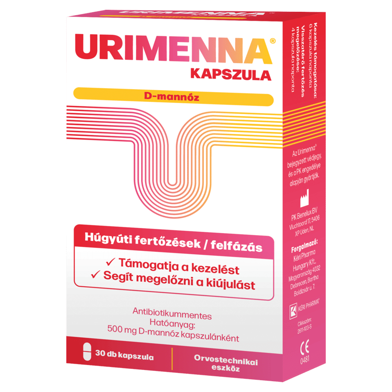 Urimenna D-mannóz 500mg kapszula