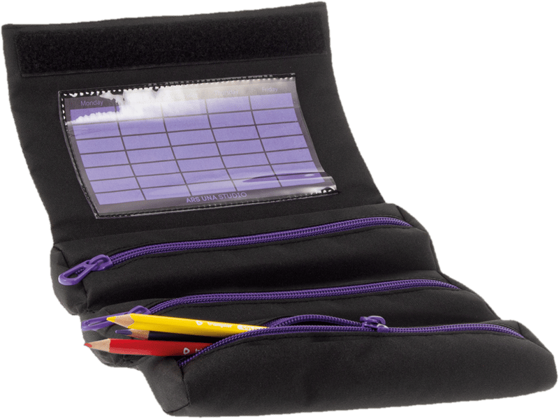 Ars Una feltekerhető tolltartó Girls' Black-Violet (5545)