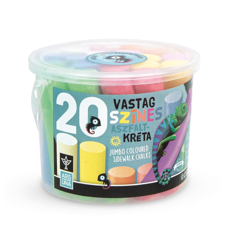 Ars Una Jumbo aszfaltkréta – 20 db-os vödör